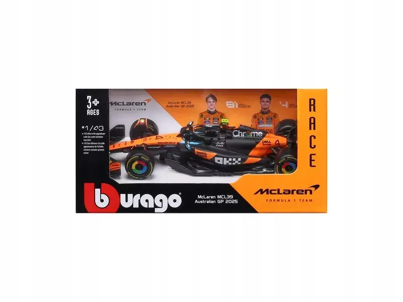 BBURAGO metal, 1:43 MCLAREN MCL39 Norris - Zabawki