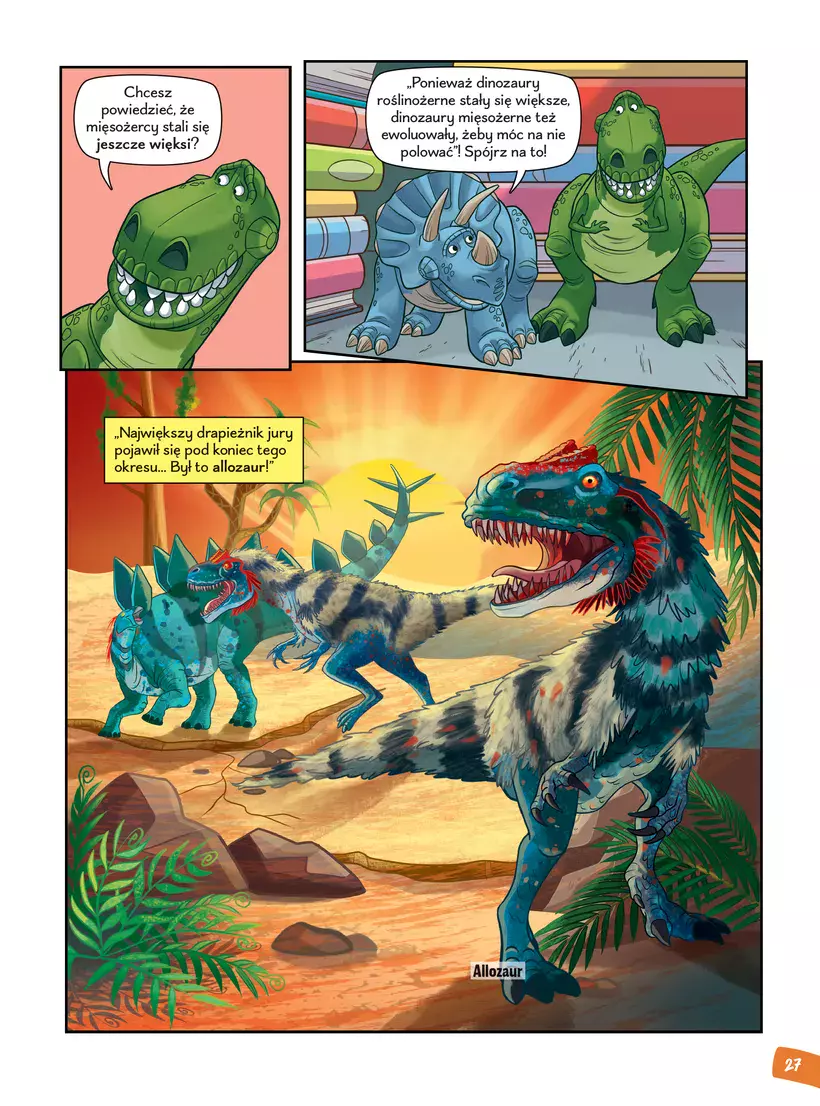Nauka z komiksem. Era dinozaurów. Czas gigantów, czyli dinozaury jury. Tom 2 - Książki