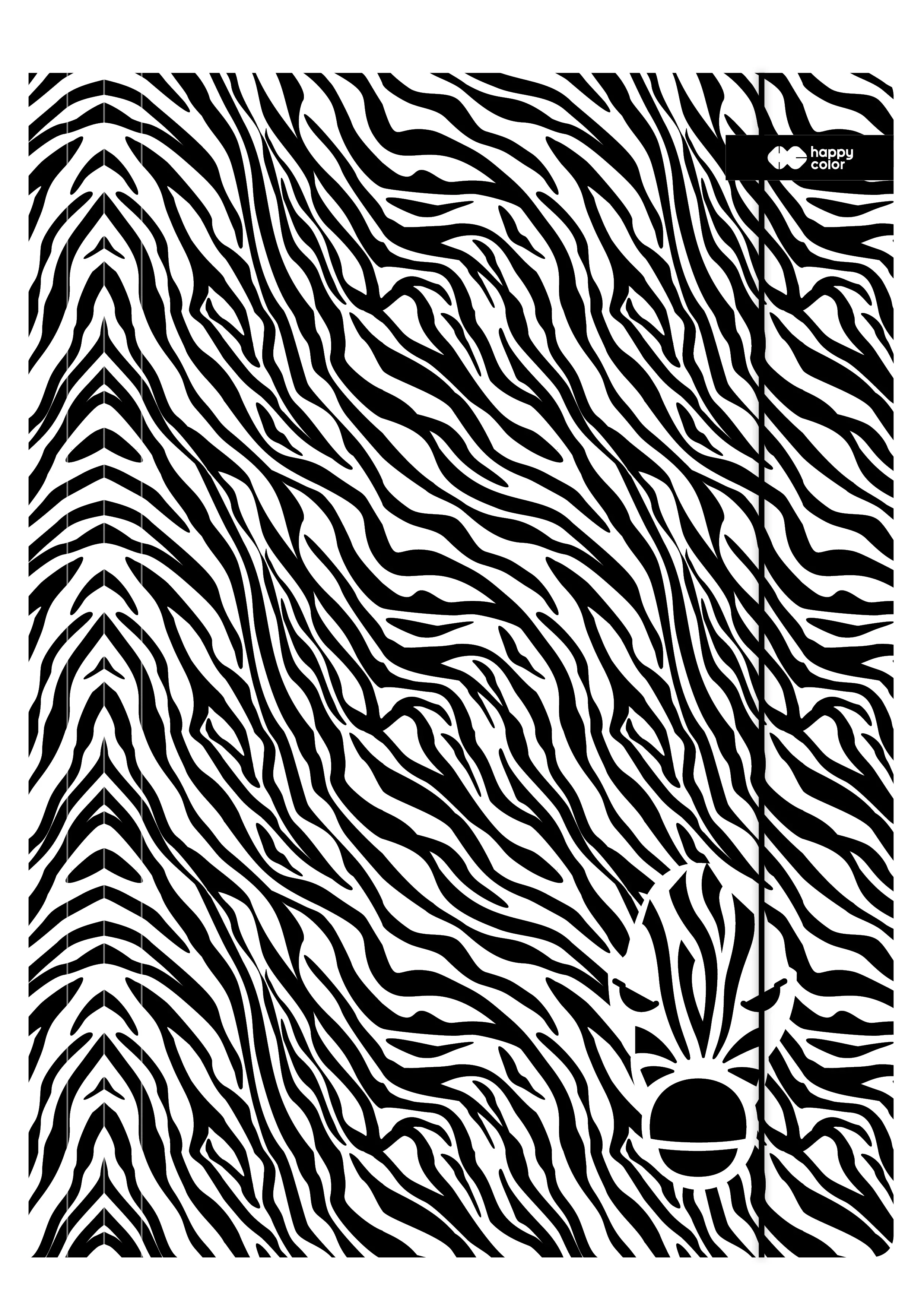 Teczka kartonowa z gumką Black&White Zebra 24x31cm Happy Color - Papiernicze i szkolne