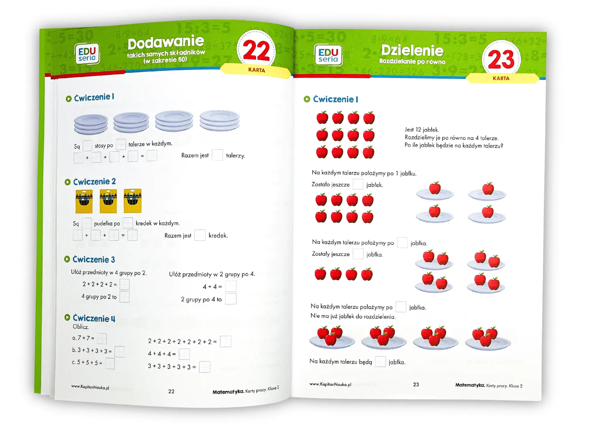 EDUseria Matematyka Karty pracy kl.2 Kapitan Nauka - Książki