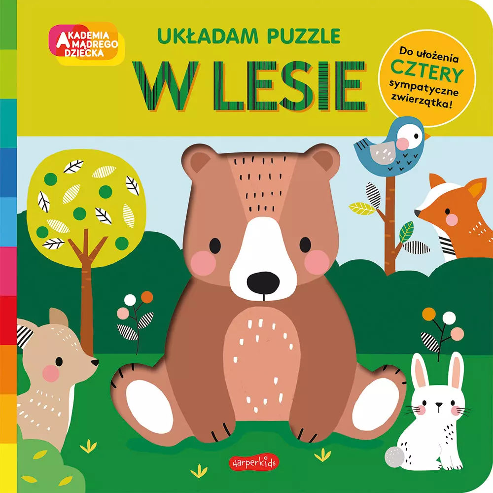 W lesie. Akademia Mądrego Dziecka. Układam puzzle - Książki
