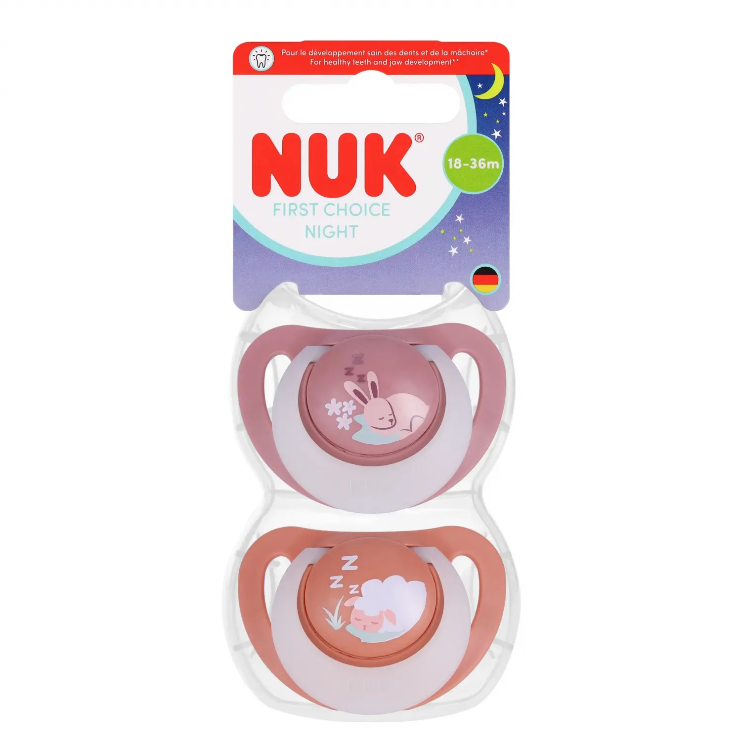 Nuk Smoczek UspokajajĄcy 2 Elementy 18-36m First Choice KrÓlik/owca Op.2 szt. 101772561 - Mama i dziecko