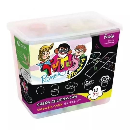 Kreda chodnikowa neon Tytus 15szt FIORELLO - Papiernicze i szkolne