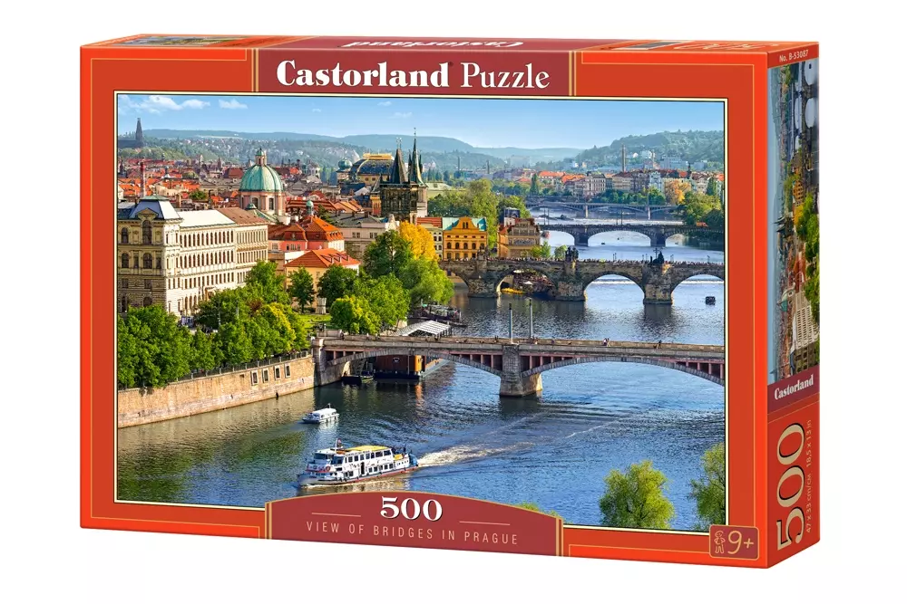Puzzle 500 elementów. Widok mostów w Pradze - Puzzle