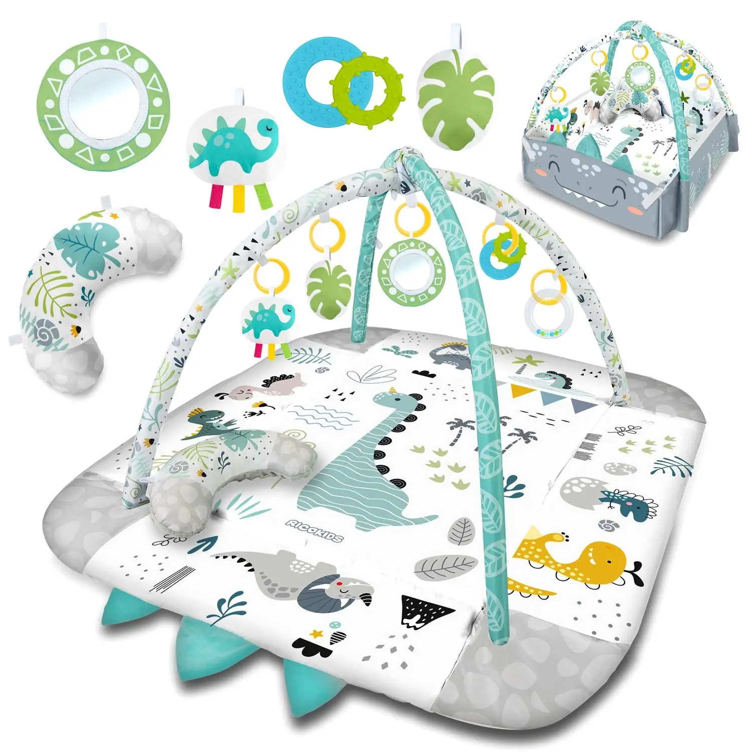 Mata interaktywna edukacyjna 110 x 100 cm Nessi Ricokids - Zabawki
