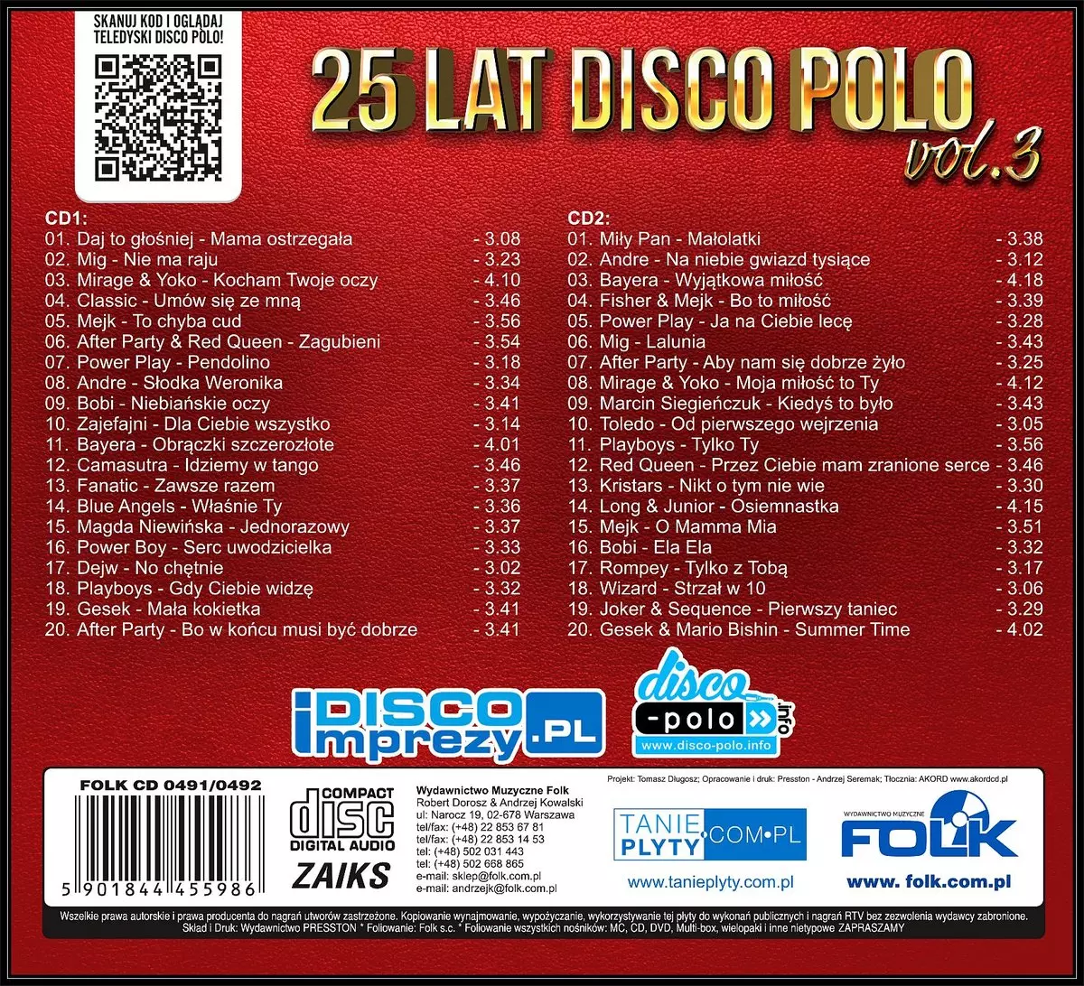25 lat Disco Polo. Vol.3, 2 CD - Muzyka