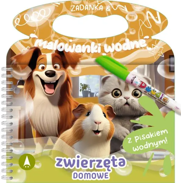 Zadanka & malowanki wodne. Zwierzęta domowe - Książki