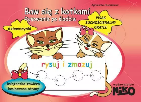 Baw się z kotkami. Rysowanie po śladzie - Książki