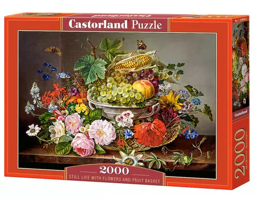 Puzzle 2000 elementów. Koszyk owoców i kwiatów - Puzzle