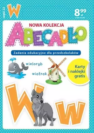 ABECADŁO Zadania edukacyjne dla przedszkolaków - literka W. Część 22 - Książki