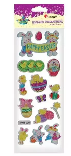 Naklejki wypukłe Happy Easter mix 14szt - Papiernicze i szkolne