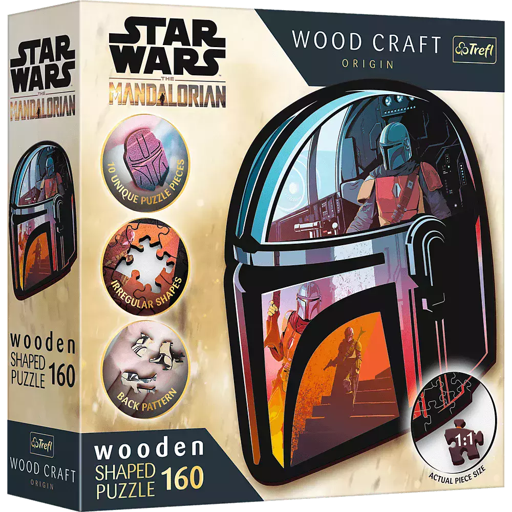 Puzzle drewniane 160 elementów. The Mandalorian - Puzzle