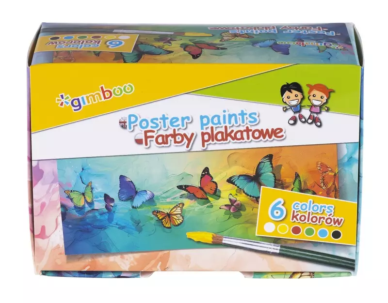 Farby plakatowe Gimboo 6x20ml kolorów - Papiernicze i szkolne