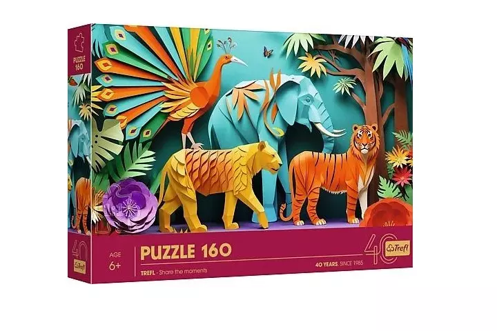 Puzzle 160 40-lecie Trefl Paper Art: Dżungla - Puzzle