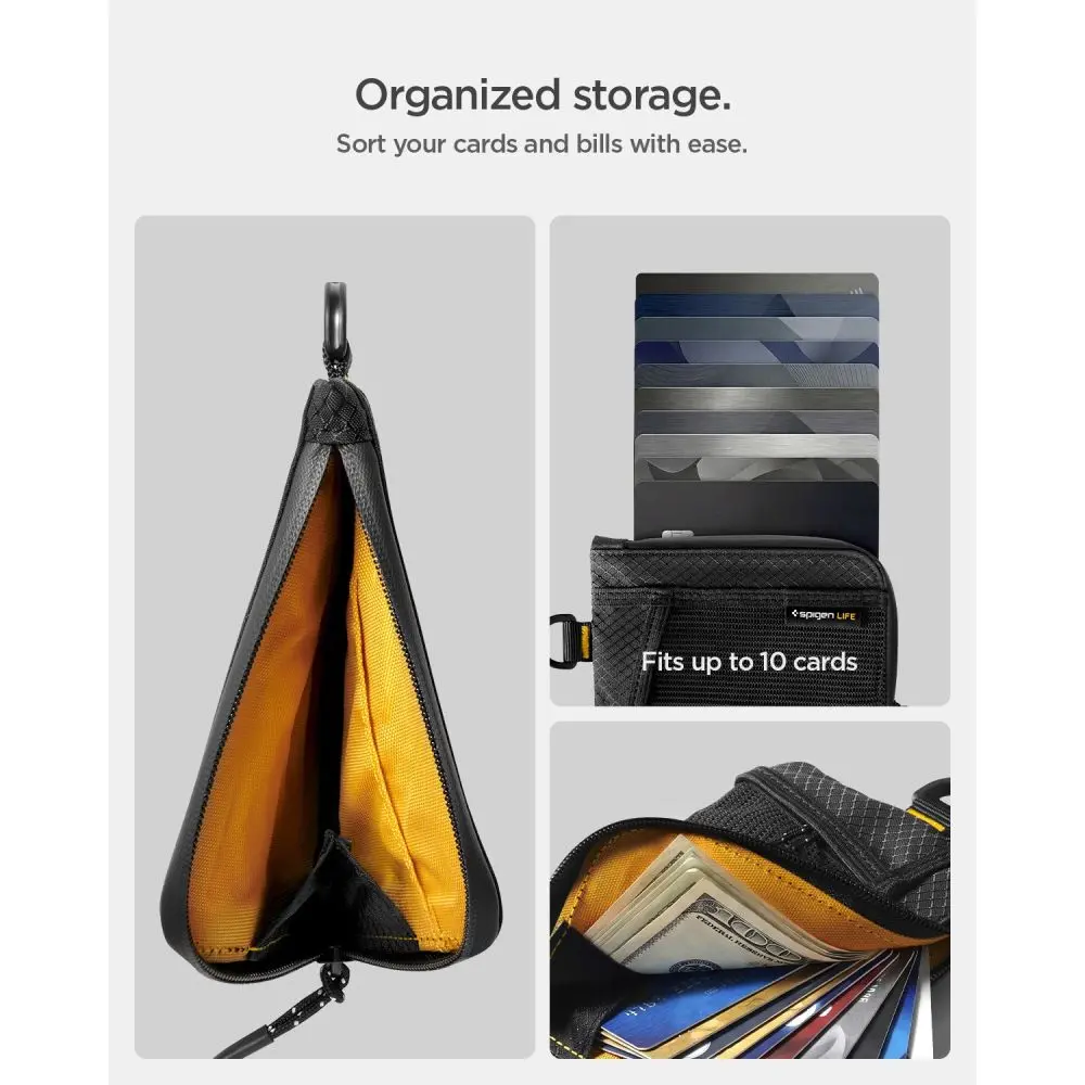 Spigen LF300 Soft RFID Card Holder Black - Papiernicze i szkolne