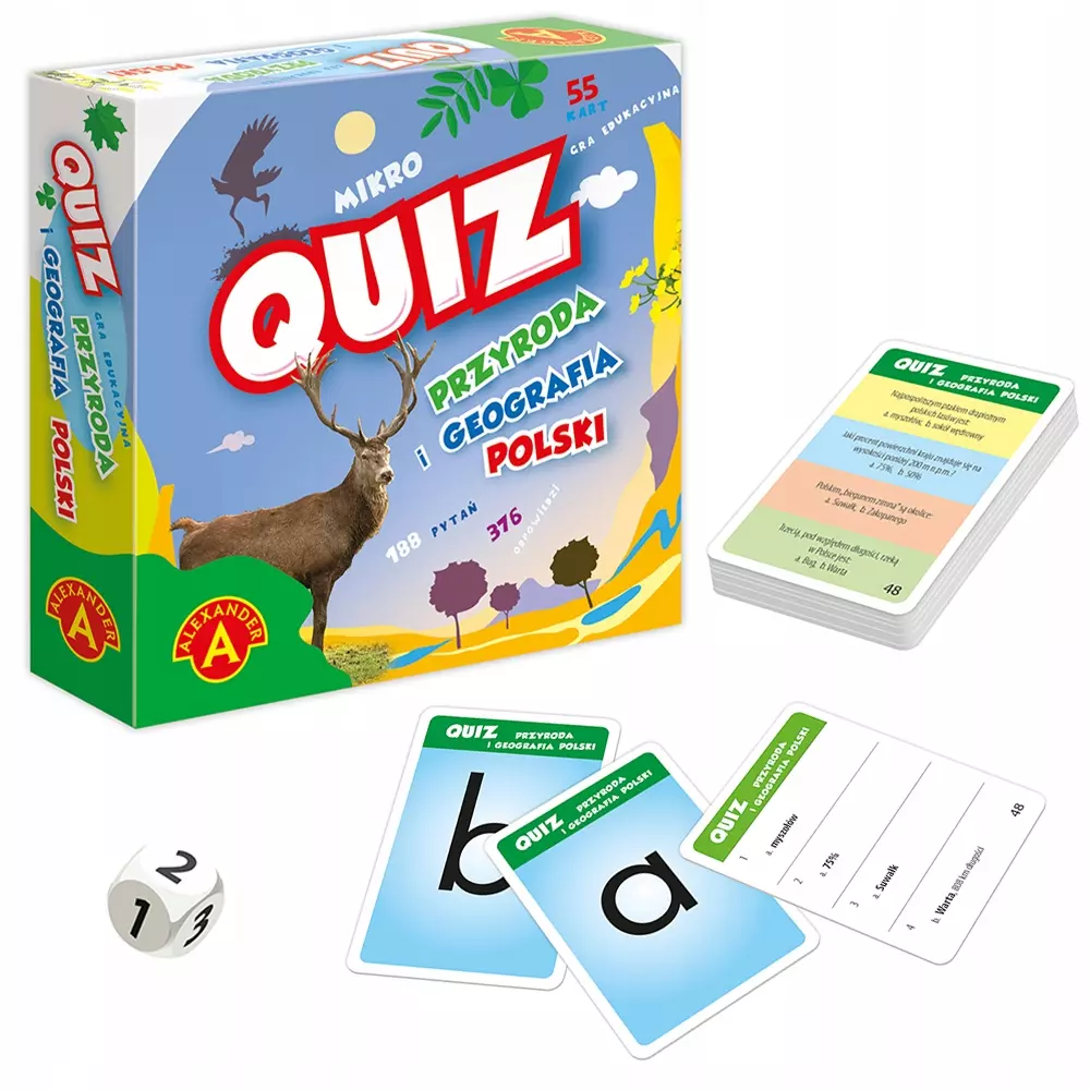 Gra planszowa Alexander Mikro Quiz Przyroda i geografia Polski - Gry