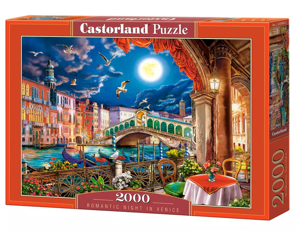 Puzzle 2000 elementów. Romantyczna noc w Wenecji - Puzzle