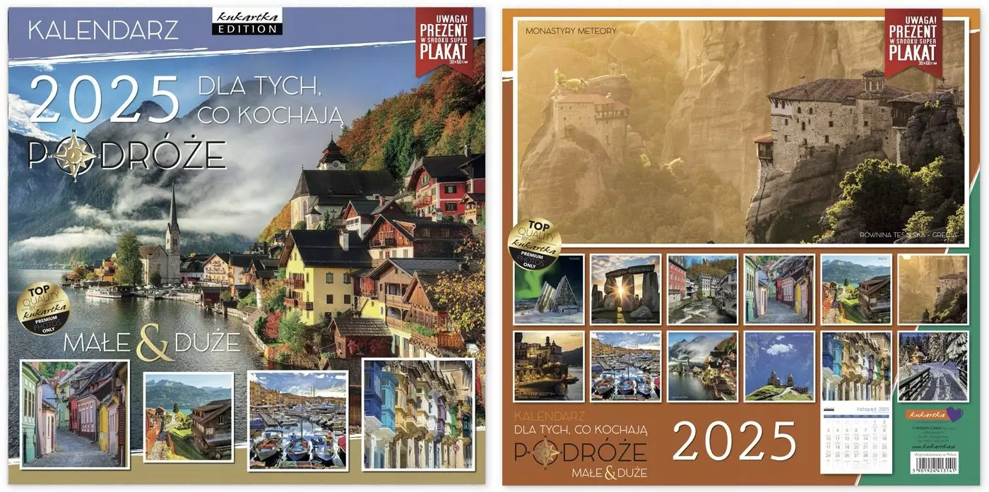 Kalendarz 2025 Dla tych co kochają Podróże małe&duże ŚCIENNY - Książki