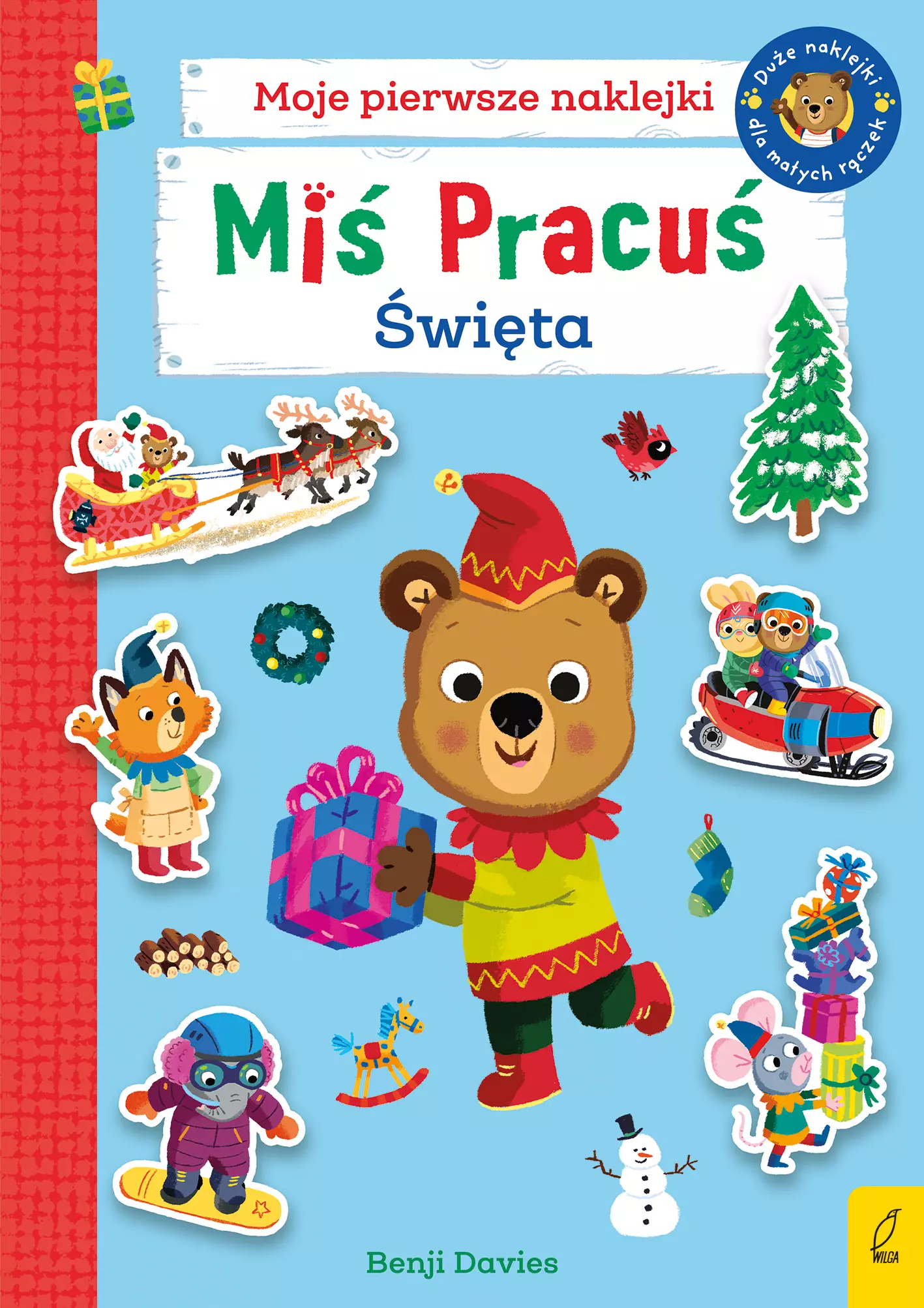 Miś Pracuś. Święta. Książka z naklejkami - Książki