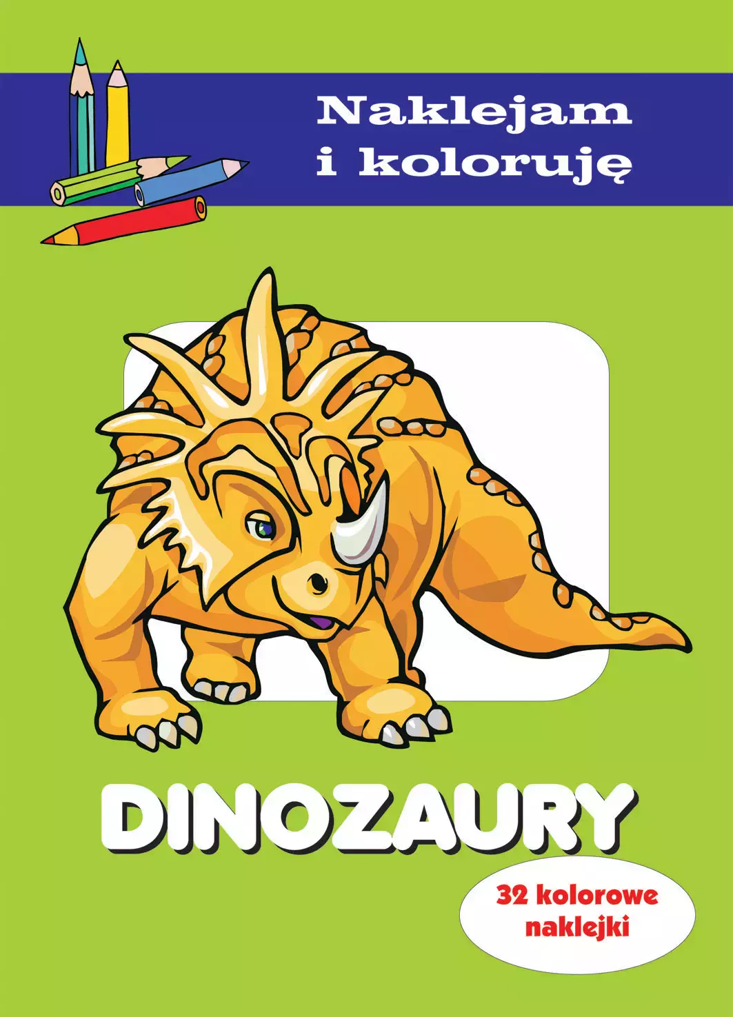 Dinozaury. Naklejam i koloruję - Książki