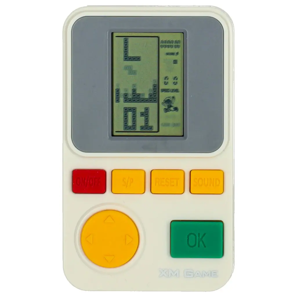 Gra zręcznościowa elektroniczna konsola retro gierka przenośna kieszonkowa biała - Zabawki