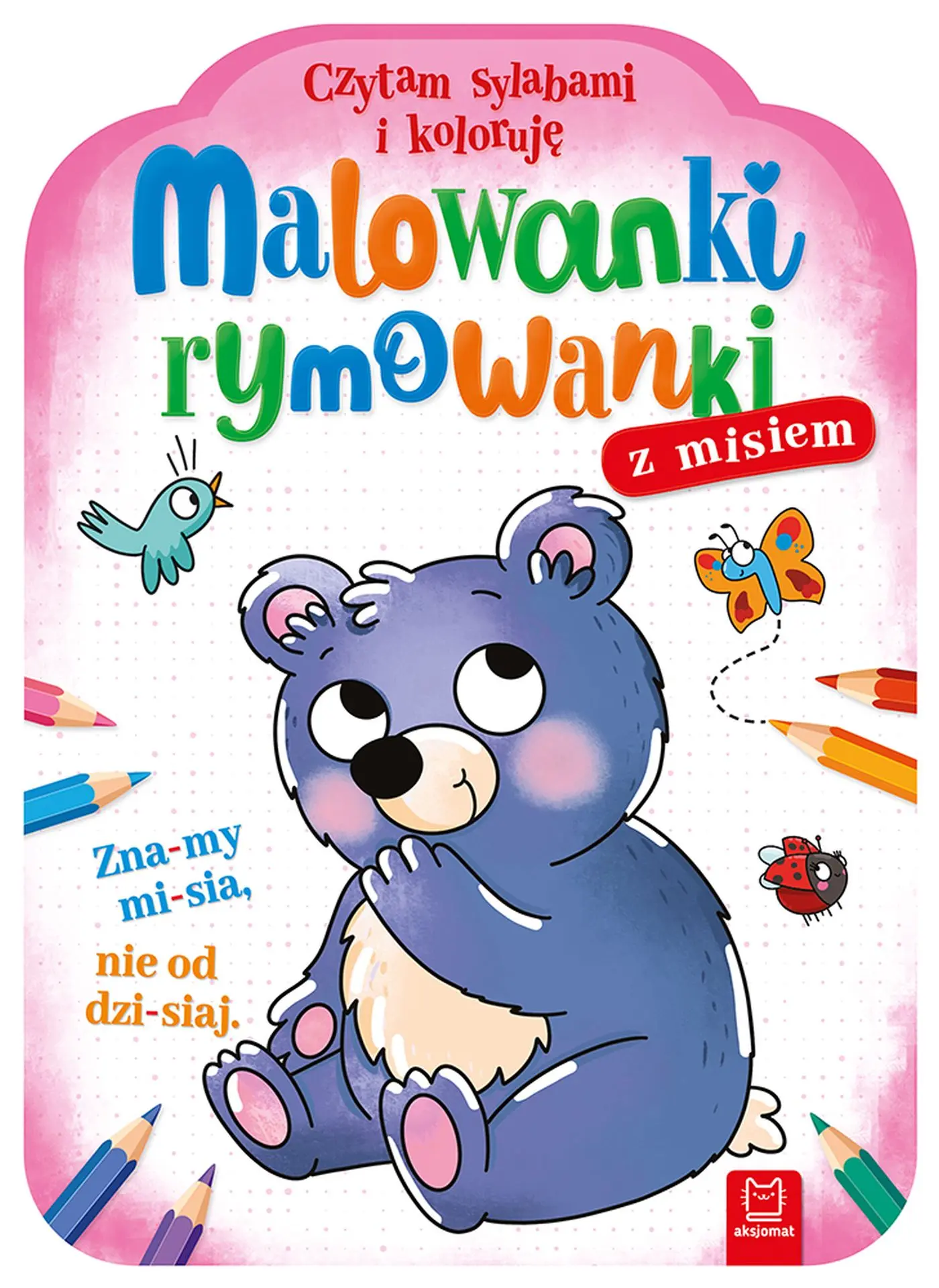 Malowanki rymowanki z misiem. Czytam sylabami i koloruję - Książki