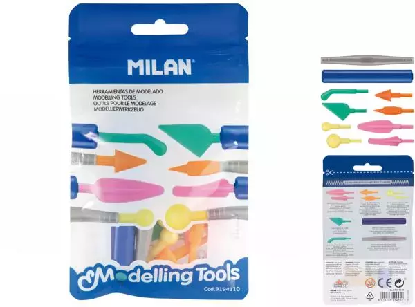 Narzędzia do modelowania zestaw 10szt 9194110 MILAN - Papiernicze i szkolne