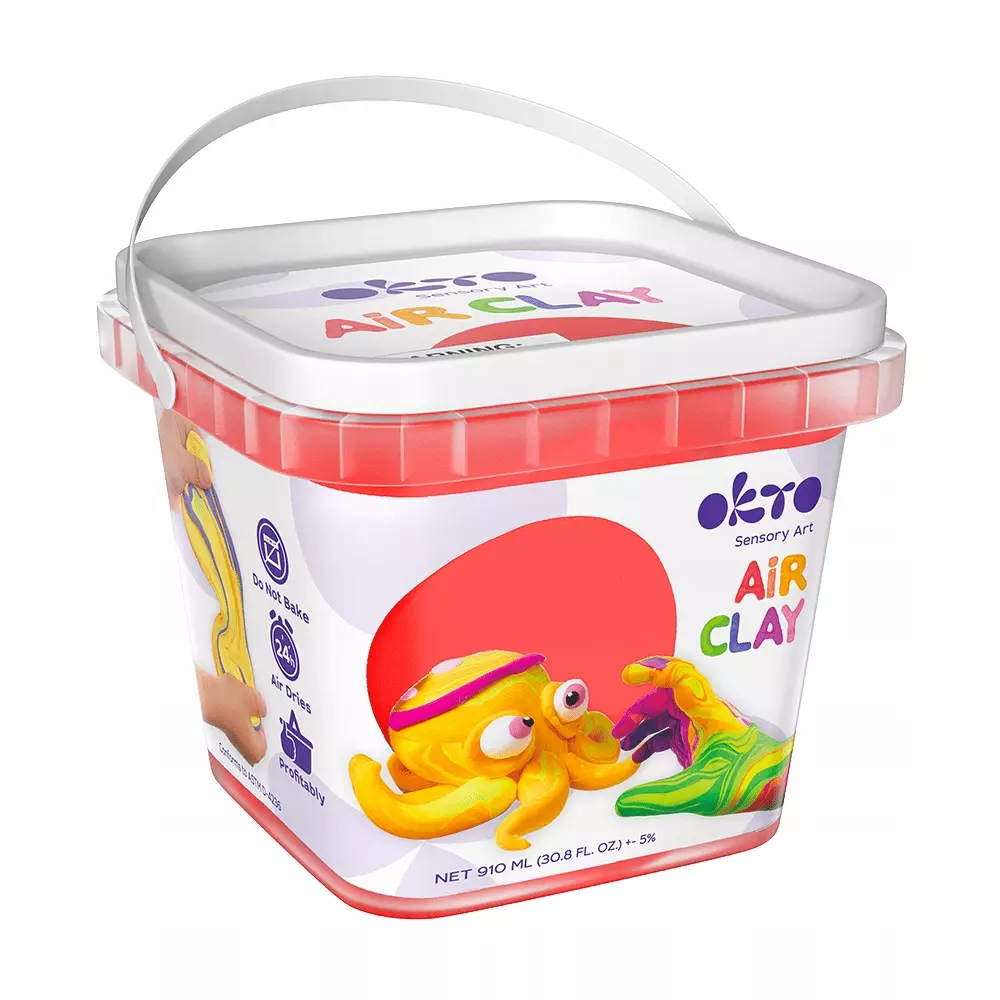 Masa plastyczna ciastolina Czerwona 910ml Okto Dla Dzieci - Zabawki