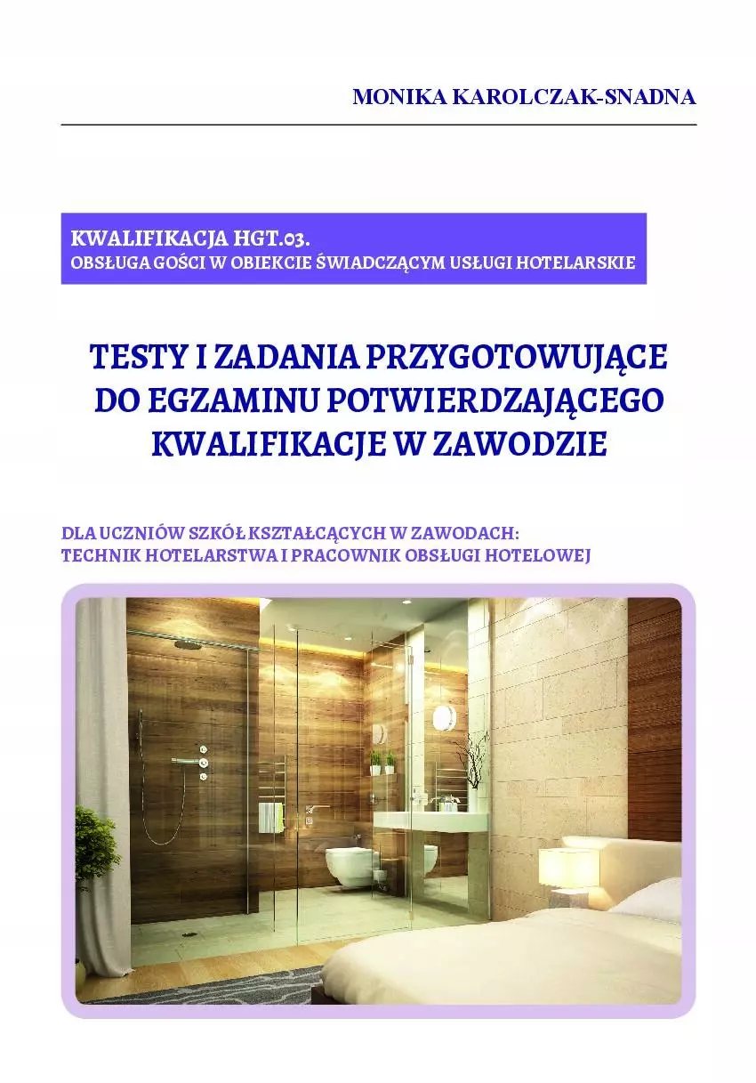 TESTY I ZADANIA HGT.03. obsługa gości w obiekcie - Książki