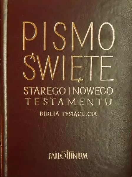 Biblia Tysiąclecia - skórzana, panigatory, złocona - Książki